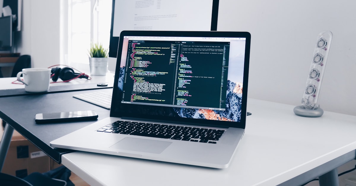 Modern web development workspace